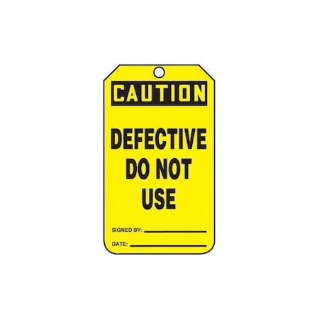 Accuform Plastic, 2-1/2 in Width, 1.56 in Height, , 5 PK MDT676PTM